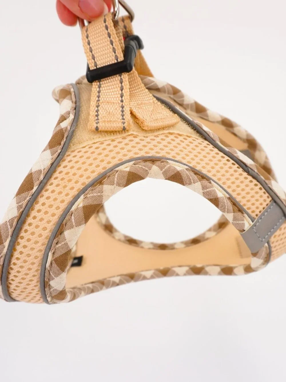 Haapaw Dog Cat Harness & Leash Set Tan Reflective Padded Size Medium